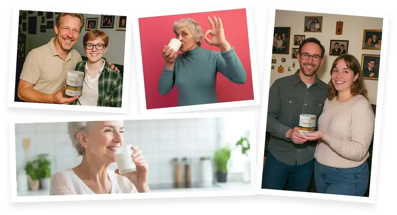 Man holding Fortigold product